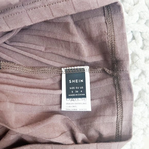 One Shoulder Rib-knit Crop Top Small - Picture 4 of 4